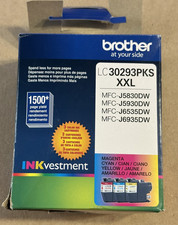 Genuine BROTHER LC3029 XXL COLOR Ink Cartridges - Cyan + Magenta  Exp 07/2027 picture