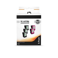 5x MWT Ink 3+2 Compatible for HP NO62XL J3M80A C2P05AE C2P07AE C2P05A picture