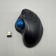 Logitech M570 Wireless Trackball Ergonomic Mouse Blue Ball w/USB Receiver Dongle picture
