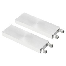 2PCS Aluminum Water Cooling Block 40x120x12mm Liquid Cooler Heat Sink, Silver picture