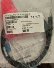Zebra CBL-TC51-USB1-01 Snap-On USB Charging Cable for TC51 TC52 TC56 TC57 OEM picture