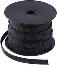 100ft - 1/2 Inch Cable Management Sleeve Protector,Wire Loom PET Expandable Wire picture
