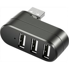 USB Port Splitter, USB 3 Port Compact Portable Rotatable HUB, USB Hub Dock [9... picture