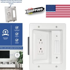 In Wall Cable Management Kit for Power and Low Voltage Cords White Plastic picture