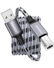 SNANSHI USB Printer Cable 6ft, Nylon Braided to 6FT, Grey picture