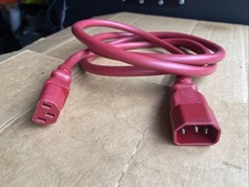6ft IEC-320 C13 To C14 14AWG Data Center Power Cable Red picture