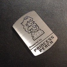Princess Peach Super Mario NES Nintendo Logo Label Decal Sticker Badge [429c] picture