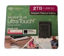 Seagate Backup Plus Ultra Touch Portable HD Drive 2TB Rescue Edition USB 3.0 NIB picture