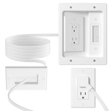 In Wall Cable Management Kit with Brush Wall Plate TV Wire Hider for Wall 2AC Re picture