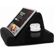 Brookstone Tablet Lap Cushion - and Phone Holder for Bed, Black picture