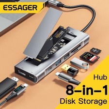 Essager 8-in-1 USB Hub With Disk Storage Function USB Type-c to HDMI-Compatible  picture