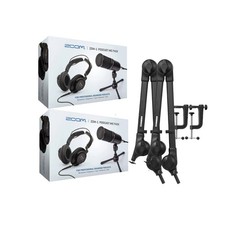 Zoom ZDM-1 2-Person Podcast Microphone Pack Boom Arm Bundle PRO picture
