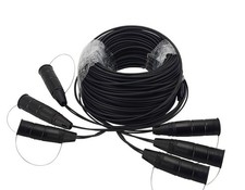 Armored Fiber Optic Cable ST to ST 12 Strands Single Mode with Protective Cap picture