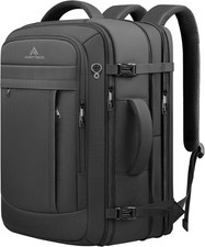 Areyteco Travel Backpack Black 50L Expandable Water Resistant for 17