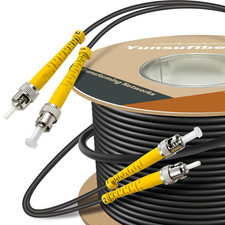 500Ft / 150M Armored Od-5Mm OS2 ST to ST Single Mode Fiber Cable, ST-ST Fiber Op picture