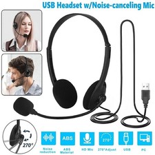 Call Center Clear Voice Office School PC Gaming With Microphone USB Wired PC picture