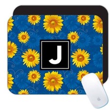 Gift Mousepad : Yellow Flowers Pattern Sunflower Gerbera Diy Curls Dots Daisy picture