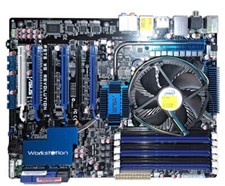 ASUS P6T6 WS REVOLUTION Motherboard +Intel i7-920 +Heat sink and fan picture