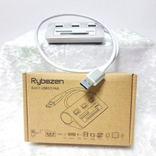 Rybozen Premium 3 Port Aluminum USB 3.0 Hub w/Multi-in-1 Card Reader U306-US-A picture