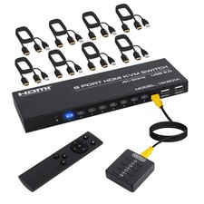 4K@60Hz HDMI KVM Switch 8 Port, HDMI KVM Switch for 8 PC Sharing 1 4K Monitor... picture