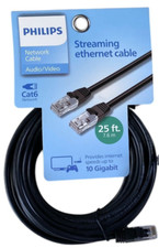Philips Cat6 25' Ethernet Networking Cable 10 gigabit Streaming Internet Cable picture