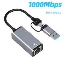 USB C Network Adapter Type-C to RJ45 Gigabit Ethernet 1000Mbps For Macbook Pro picture