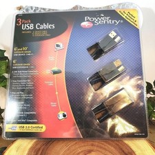 Power‎ Sentry 3-pack USB Cables 24K Gold Plated Connectors Two-6′ & One-10′ picture