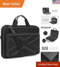 Stylish Black Laptop Bag for 15.6 Inch Devices - Waterproof with Shoulder Strap picture
