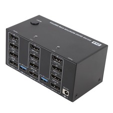 KVM Switch 4 Monitors 2 Computers High Definition Multimedia Interface Disp YJGY picture