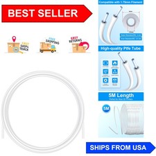 5m Bowden PTFE Tube for 3D Printers - Low-Friction, High-Performance, White picture