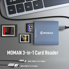 MOMAN CFexpress Card Reader 10Gbps USB 3.1 Gen 2 High Speed 3 in 1 Card Readers picture