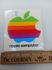 Vintage Original APPLE II Computer Logo Sticker 4