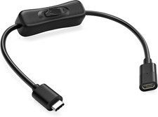RIITOP USB Type-C Extension Cable with On Off Switch [1ft], USB 3.1 Type-C Male picture