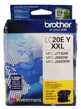 Brother LC20E Y XXL Yellow Ink Cartridge With Deformed Box Exp: 05-2028 picture