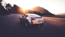 Cars nissan 370z warm sunlight sunset Desk Mat Stitched picture