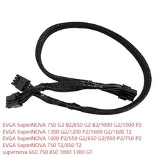 New 8 PIN TO dual 8 pin 6 PIN PCIE VGA Power Supply Cable for EVGA SuperNOVA ft picture