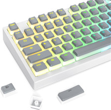 117-Key Grey Pudding Keycaps, OEM Profile PBT Anti-Wear picture