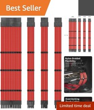 Durable 18 AWG PSU Sleeved Cables with Combs - Ultimate PC Aesthetic Upgrade picture