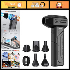 High-Power Cordless Compressed Air Duster, 130K RPM, Rechargeable Blower, LED Li picture