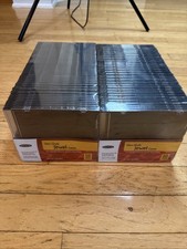 100 Single Slim Style CD/DVD Jewel Cases Black and Clear Belkin Storage Case New picture
