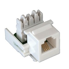  12- RJ11 Cat3 Telephone Keystone Jack DSL/Phone in White picture