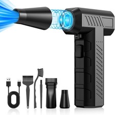 Mini Compressed Air Duster Cordless Blower Turbo Fan 150000RPM Powerful Cleaner picture