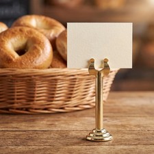 Silver Stainless Steel Note Card Holder Clip Stand for Menus Wedding Party Use picture