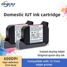 3PCS12.7mm TIJ Print Head Ink Cartridge Quick Dry for Date QR Batch Code Printer picture