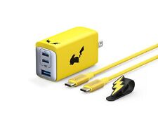 Anker USB Rapid Charger 65W Pikachu Model USB PD Charger USB-A USB-C 3 Ports New picture