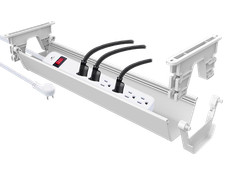 Sleek Under Desk Cable and Wire Management Tray powerstrip Holder 21.65” length picture