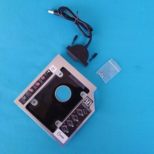 Universal 12.7mm SATA 2nd SSD HDD Hard Drive Caddy For CD Bay WIth Cable Kit picture