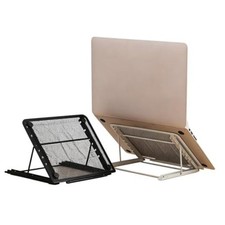Ergonomic Laptop Tablet Stand Metal Mesh Ventilated Desktop Adjustable Black picture