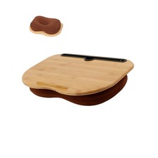 SUMISKY Lap Desk-Portable Laptop Table with Cushion Bamboo Platform Phone Hol... picture