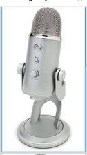 Blue Yeti USB Microphone Silver Freestanding, Mute, Headphone Jack, Volume picture